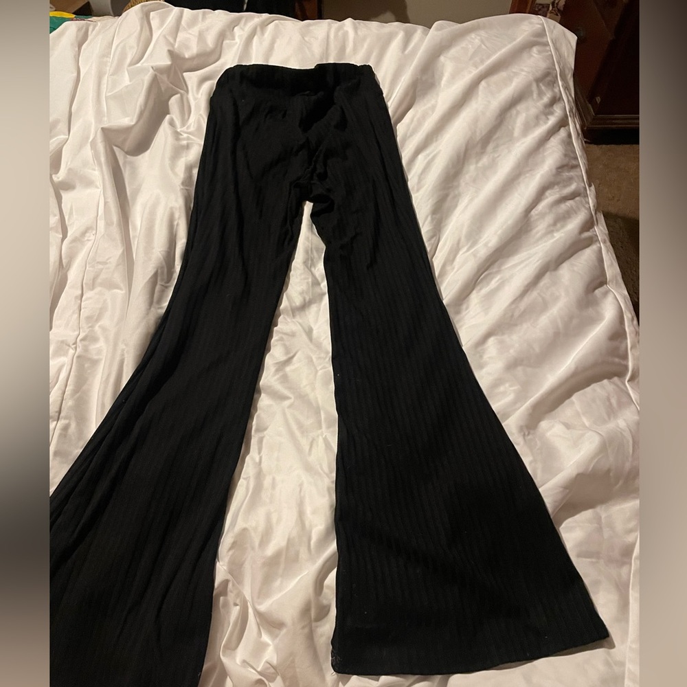 Black flare leggings
